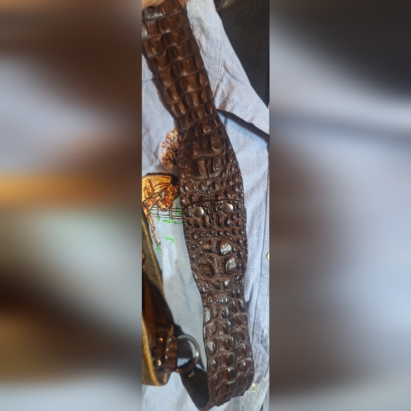 🐂Vintage CRYSTAL PISTOL unique, distressed leather over-the- shoulder purse - Picture 5 of 16